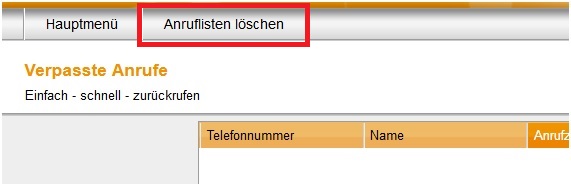 Verpasste Anrufe OH 01 05 NU 02b Listen loeschen 181018