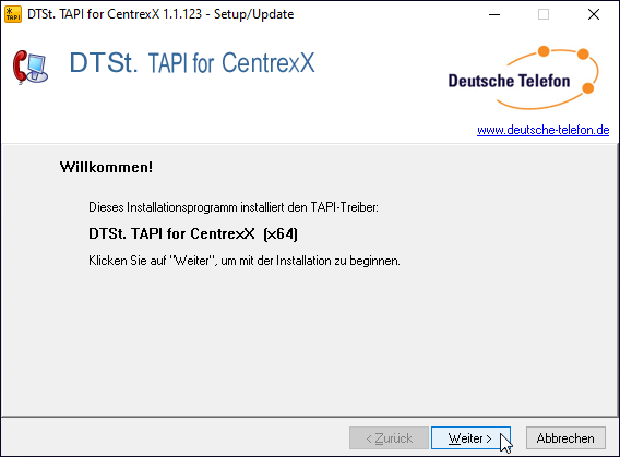 Installation TAPI Treiber Screenshot 8.5