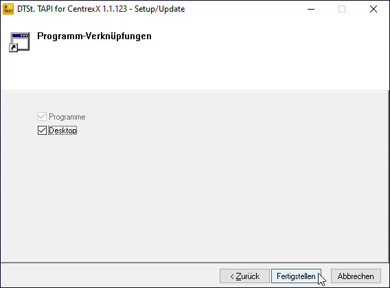 Installation TAPI Treiber Screenshot 8.7